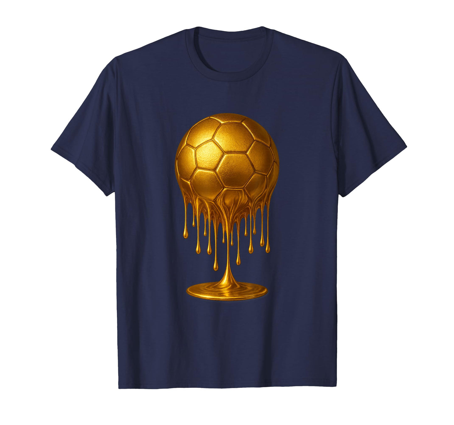 Soccer Drip Drippy Gold Spirit Wear Game Day Boys Youth T-Shirt