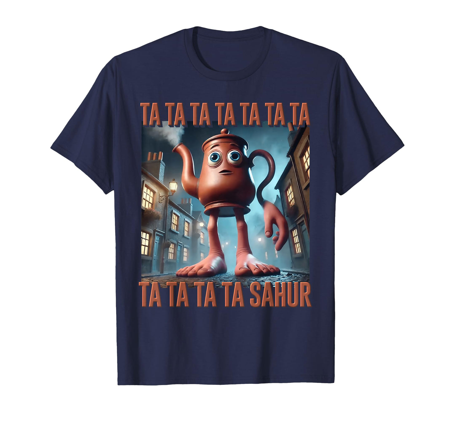 Ta Ta Ta Sahur Tea Pot AI Monster Italian Brainrot Kids Boys T-Shirt