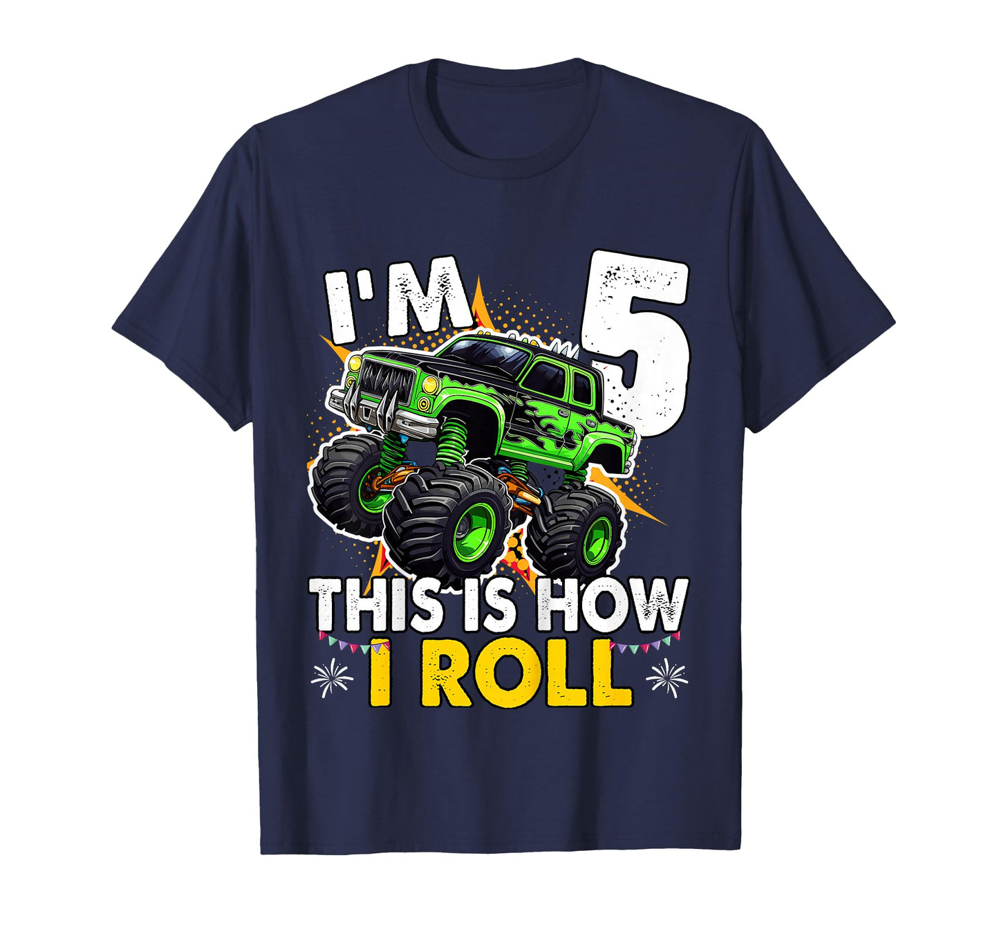 5 Year Old Monster Truck 5th Birthday boy T-Shirt
