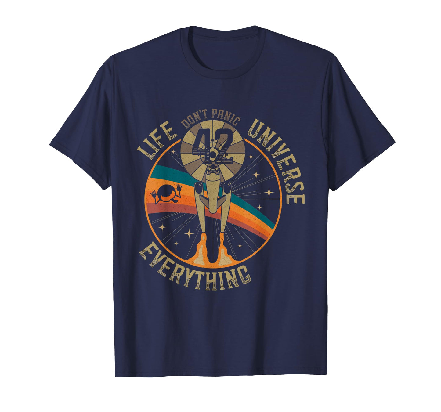 Vintage 42 Answer to Life The Universe and Everything Retro T-Shirt