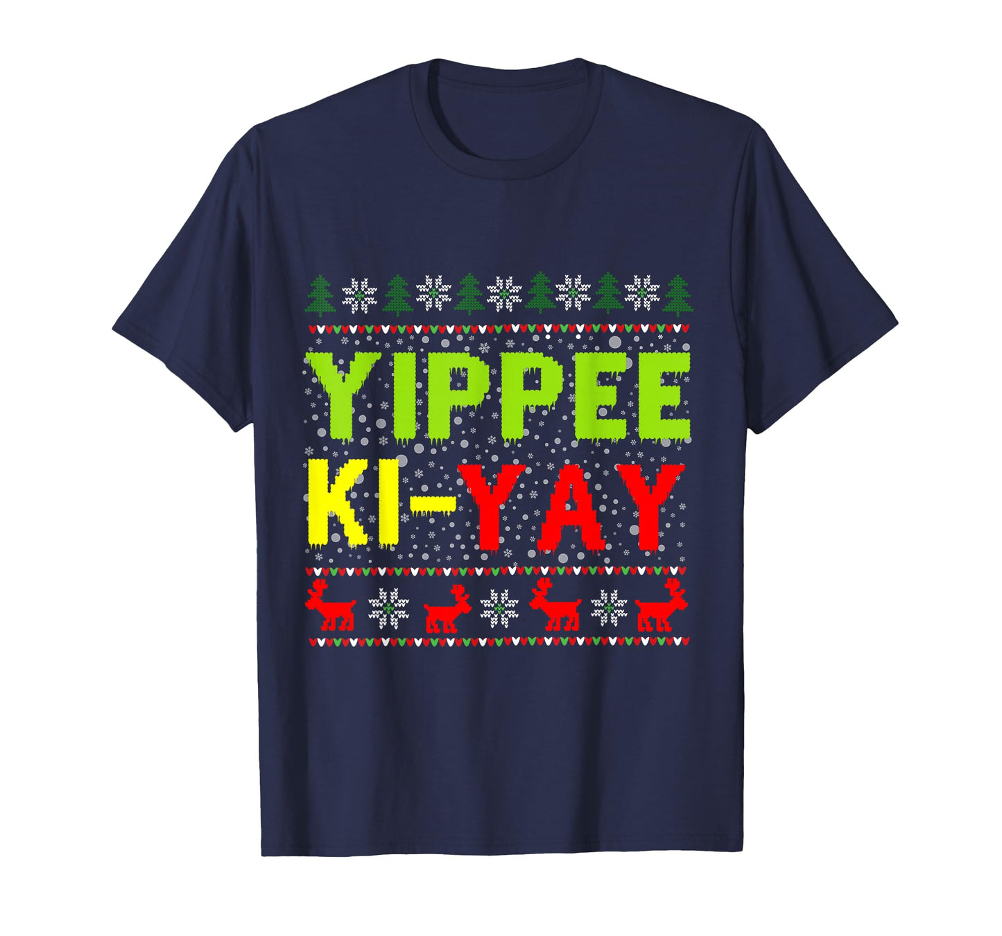 Funny Christmas Sweater Yippee - Unisex-Adults Winter Movie Lovers T-Shirt, Black, Small, Long Sleeve