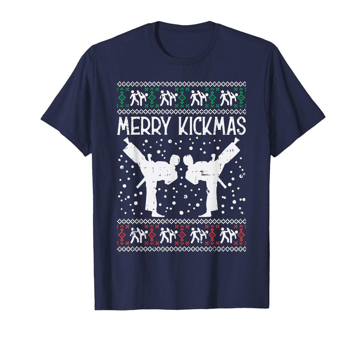 Merry Kickmas Ugly Christmas Karate Jiu Jitsu Martial Gift T-Shirt