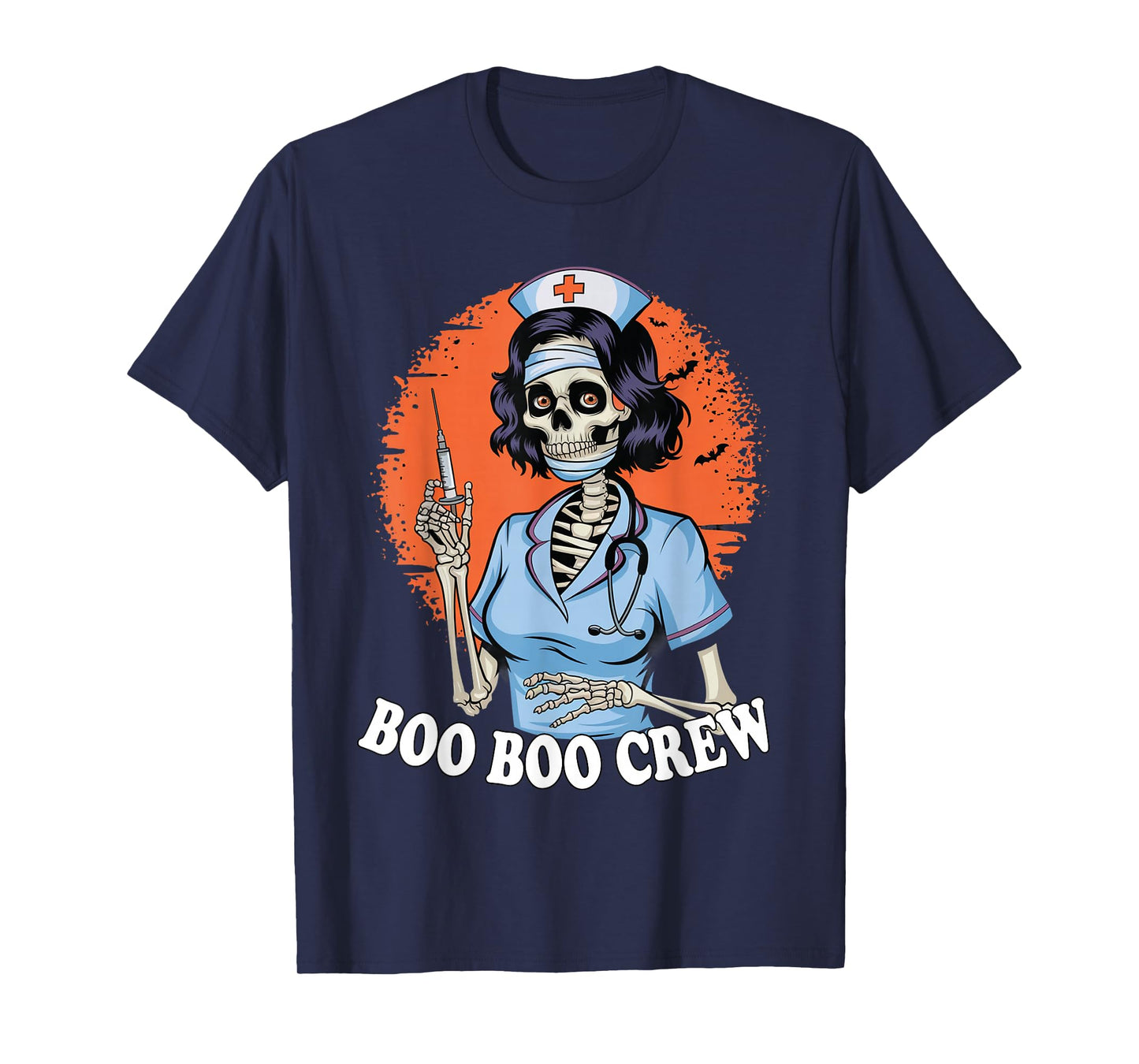 Boo Boo Crew Halloween Nurse Skeleton Zombie Ghost T-Shirt