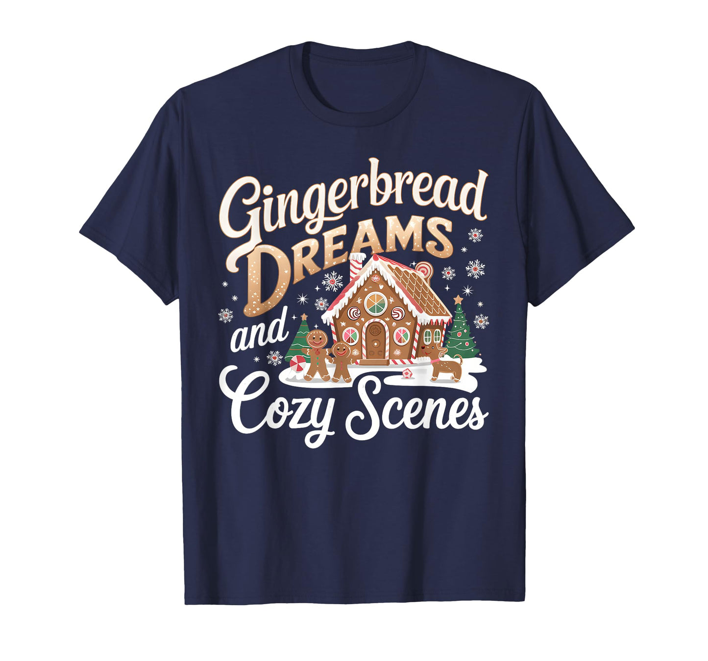 Funny Christmas Gingerbread House Cozy Winter Holiday Baking T-Shirt
