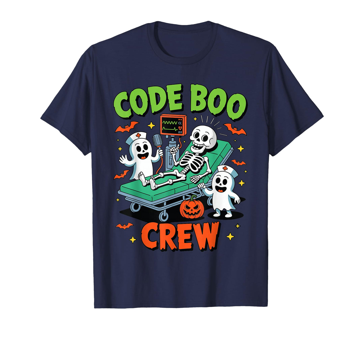 Code Boo Crew Medical Halloween Costume Nursing Hospital T-Shirt