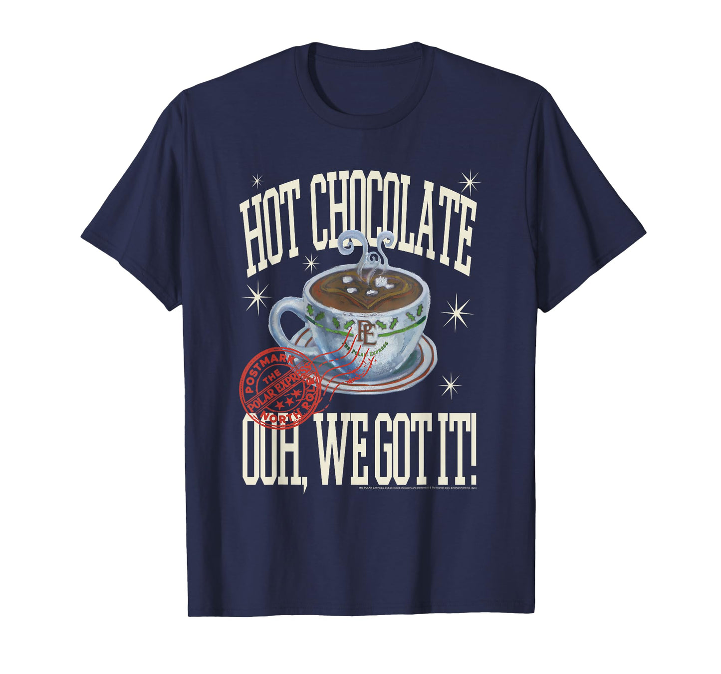 Polar Express Hot Chocolate Illustration Christmas Holiday T-Shirt