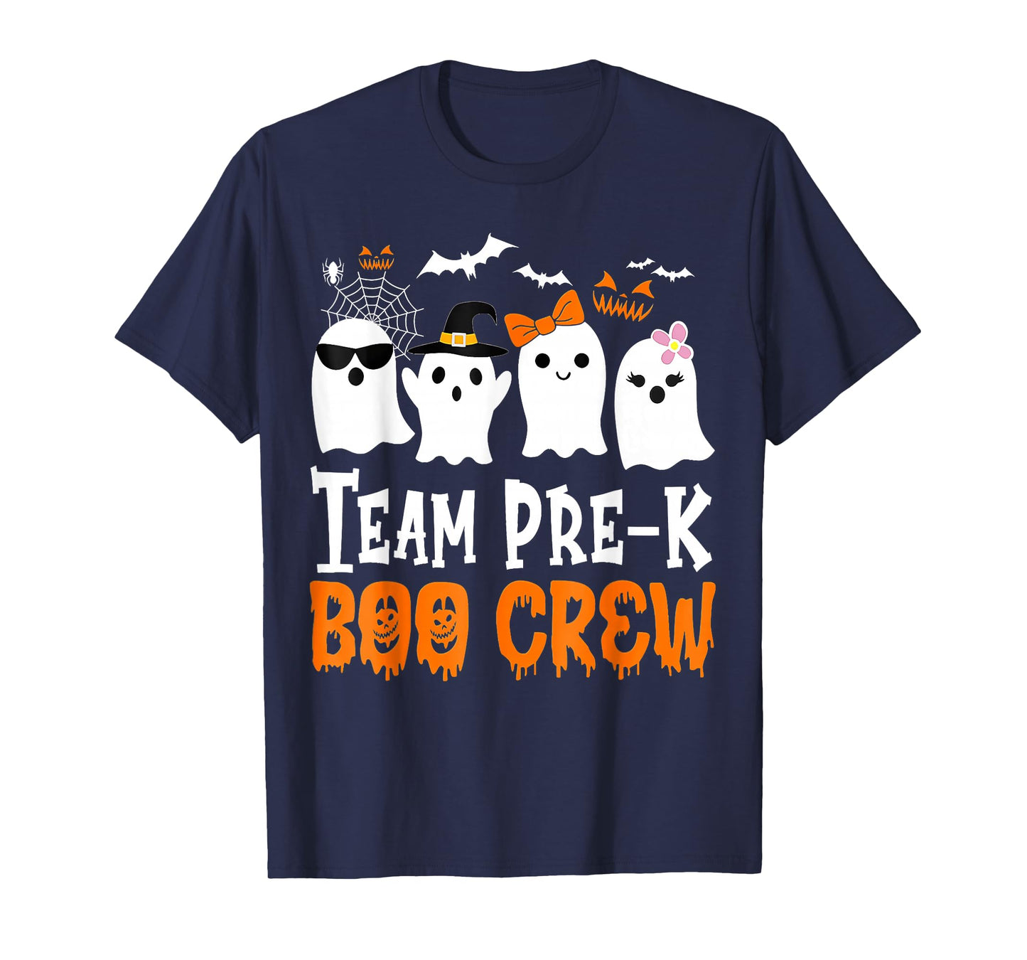 Cute Ghost Team Pre K Boo Crew Halloween Teacher Student T-Shirt