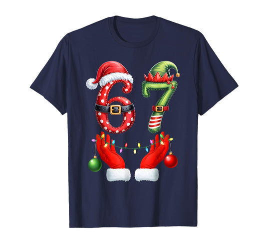 67 Christmas 6 7 Meme Pajamas Holiday Gen Alpha Slang T-Shirt