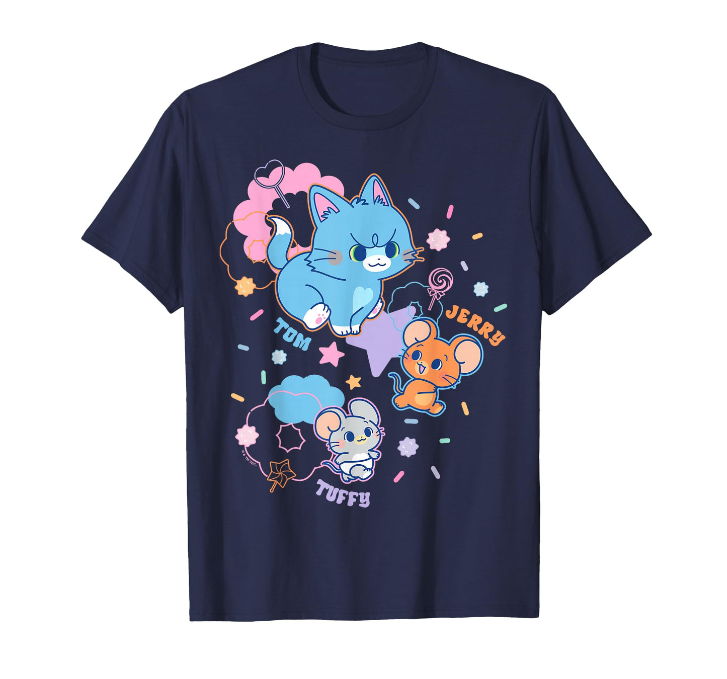Tom and Jerry Gokko Tom Jerry & Tuffy Cute Chase T-Shirt