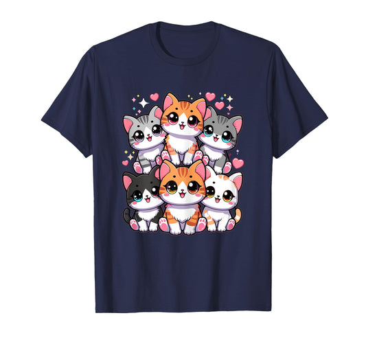 Cats Kawaii Funny Kitten Cat Women Kids T-Shirt