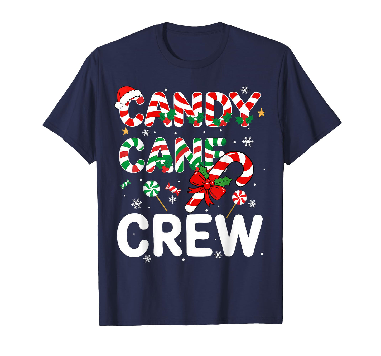 Candy Cane Crew Matching Family Group Candy Lover Pajamas T-Shirt