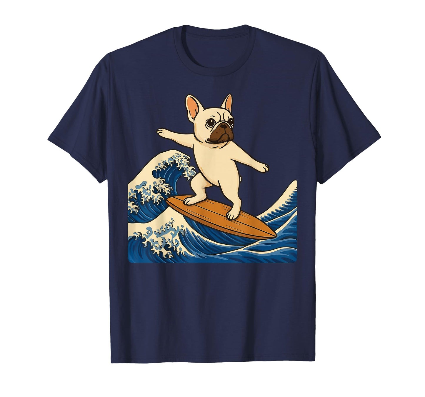 French Bulldog Surfing Japanese T-Shirt