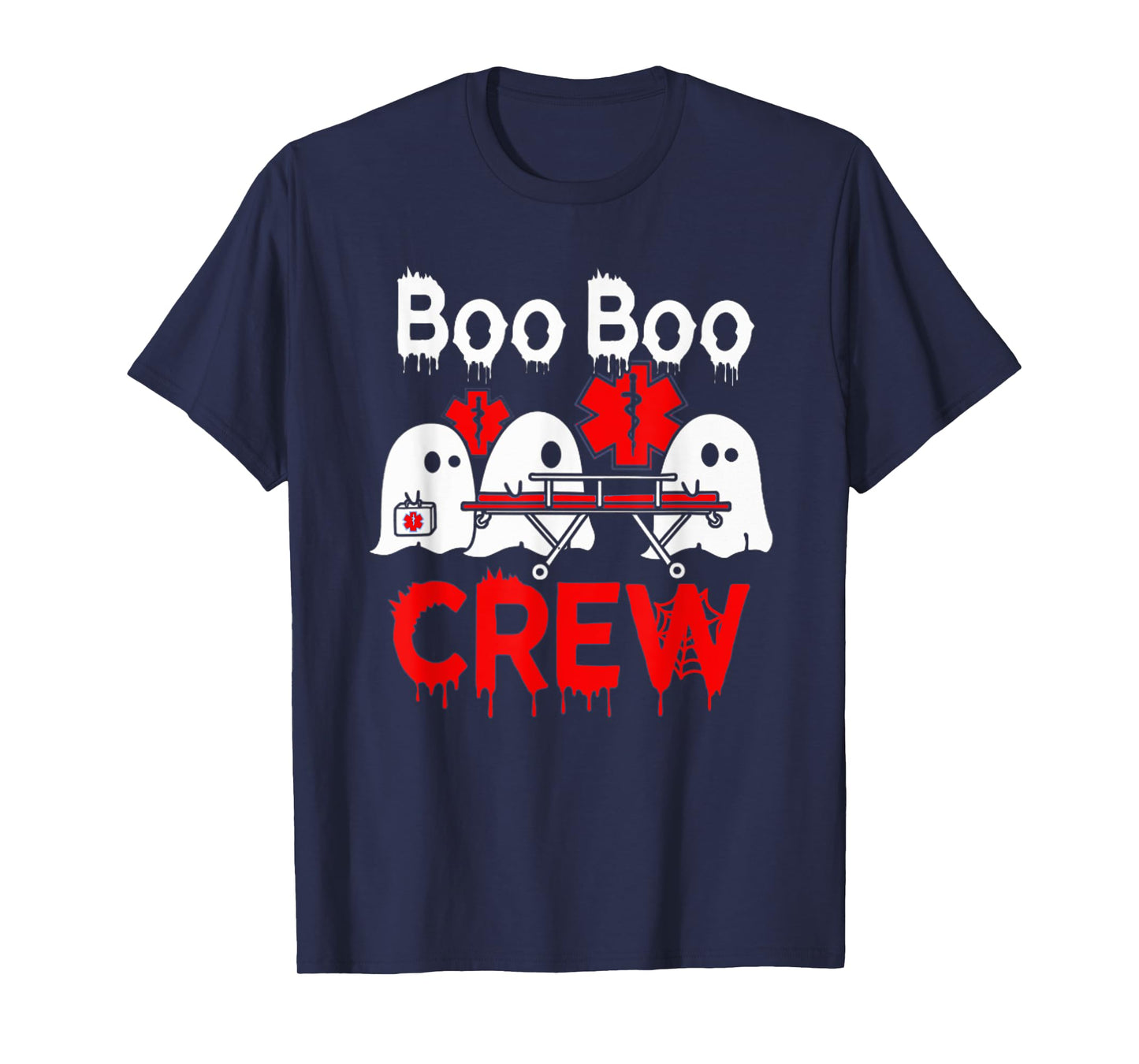 Ghost Boo Boo Crew EMT Paramedic Nurse Halloween T-Shirt