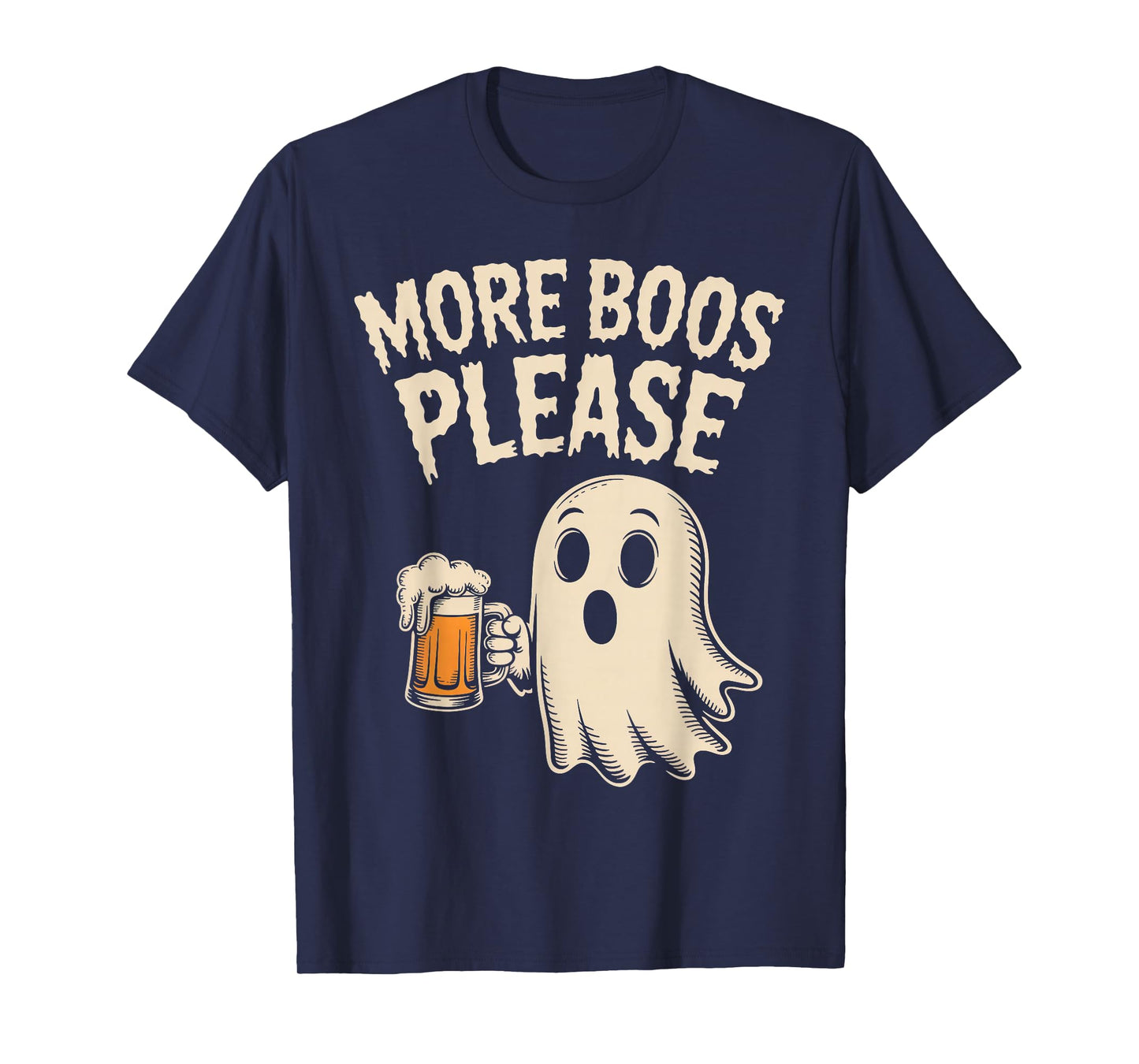 More Boos Please Ghost Beer Halloween T-Shirt