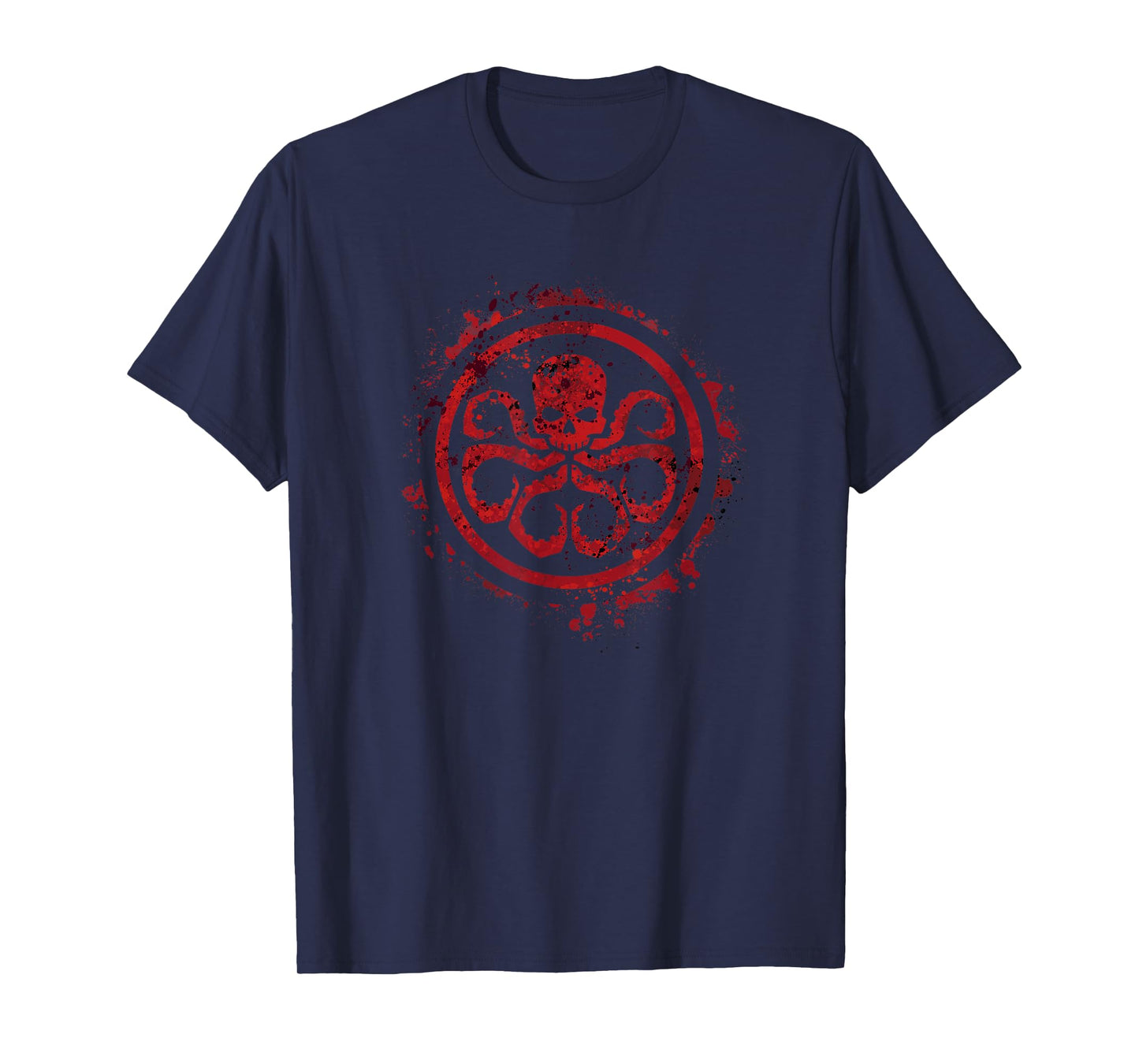Marvel Hail Hydra Red Splatter Villain Logo T-Shirt