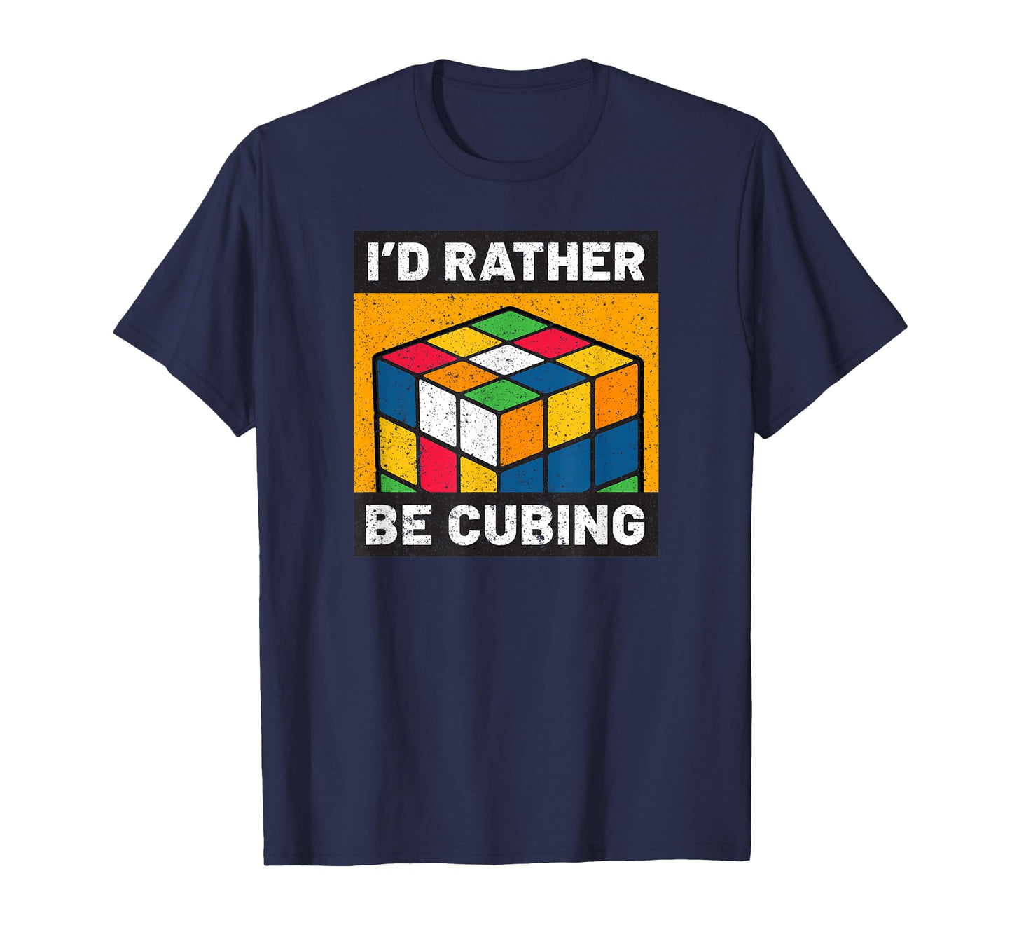 Competitive Puzzle Cube I'd Rather Be Cubing Speed Cubing T-Shirt