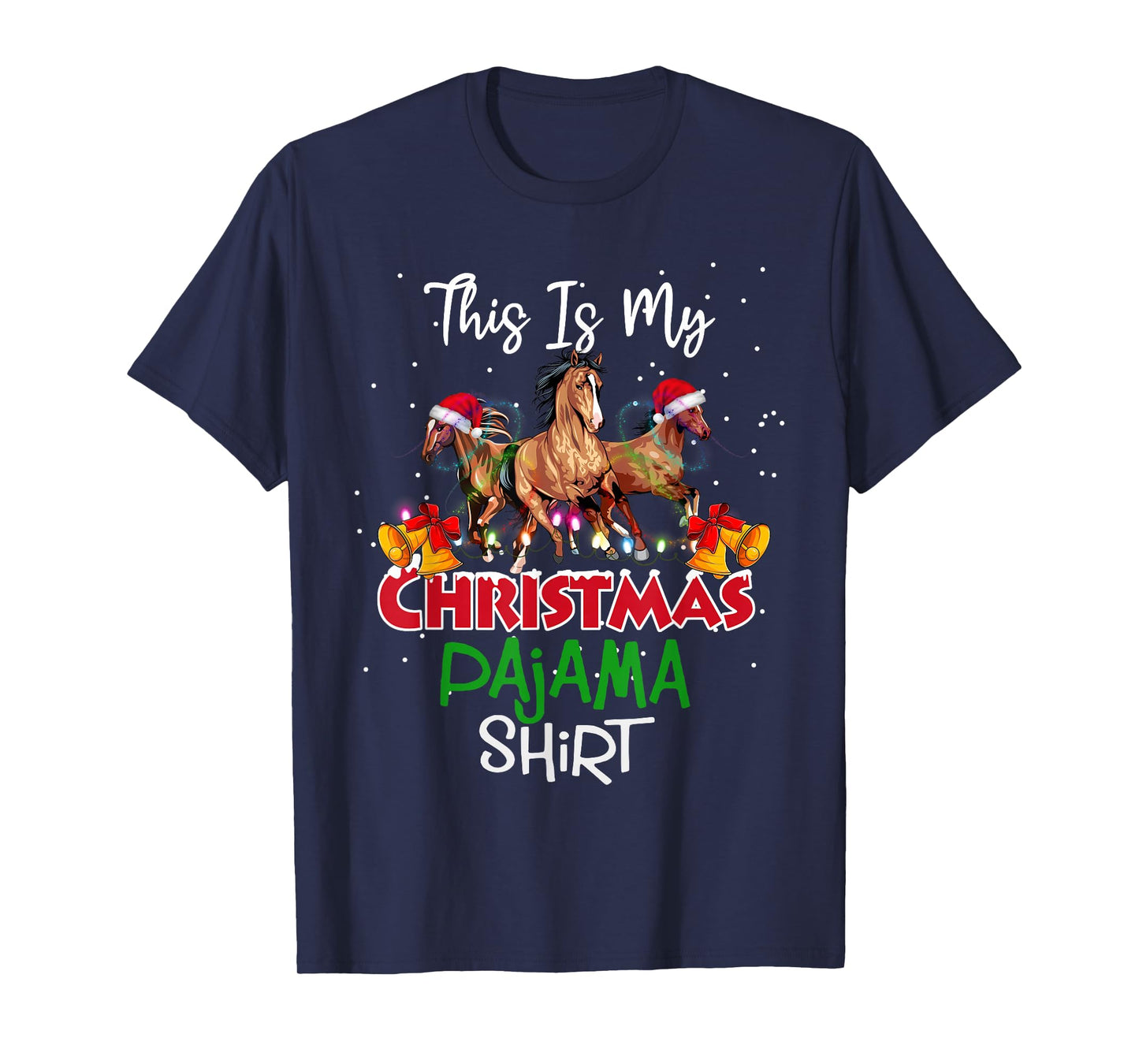 Horse Christmas Lights This is My Christmas Pajama T-Shirt