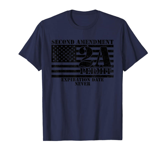 2nd Amendment - 2A Protected American Flag USA Patriot Gift T-Shirt
