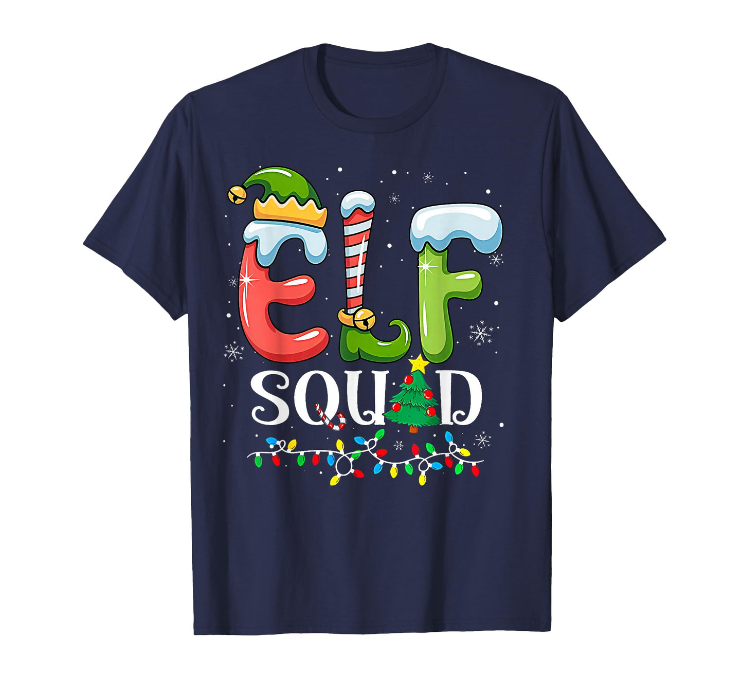 Elf Squad Christmas Family Matching Pajamas Elf Boys Kid Men T-Shirt