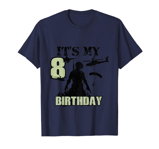 8 Year Old Call Of Theme It's My Birthday Gift Boys Girls T-Shirt