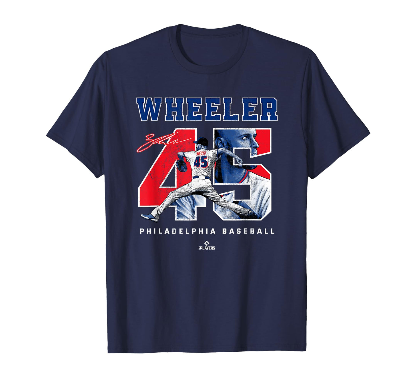 BallPark MVP Number and Portrait Zack Wheeler Philadelphia MLBPA T-Shirt