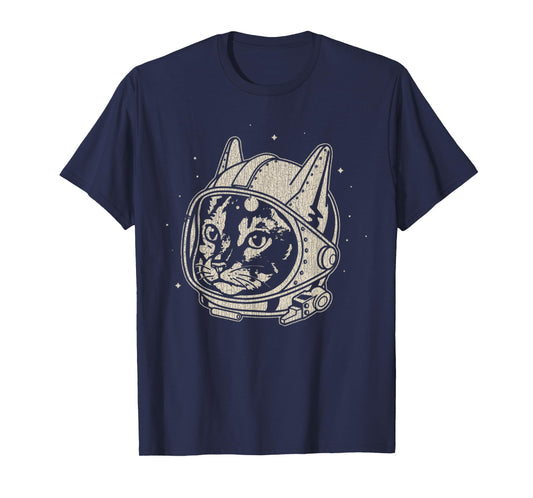 Vintage Astronaut Cute Cat Cat Lover T-Shirt