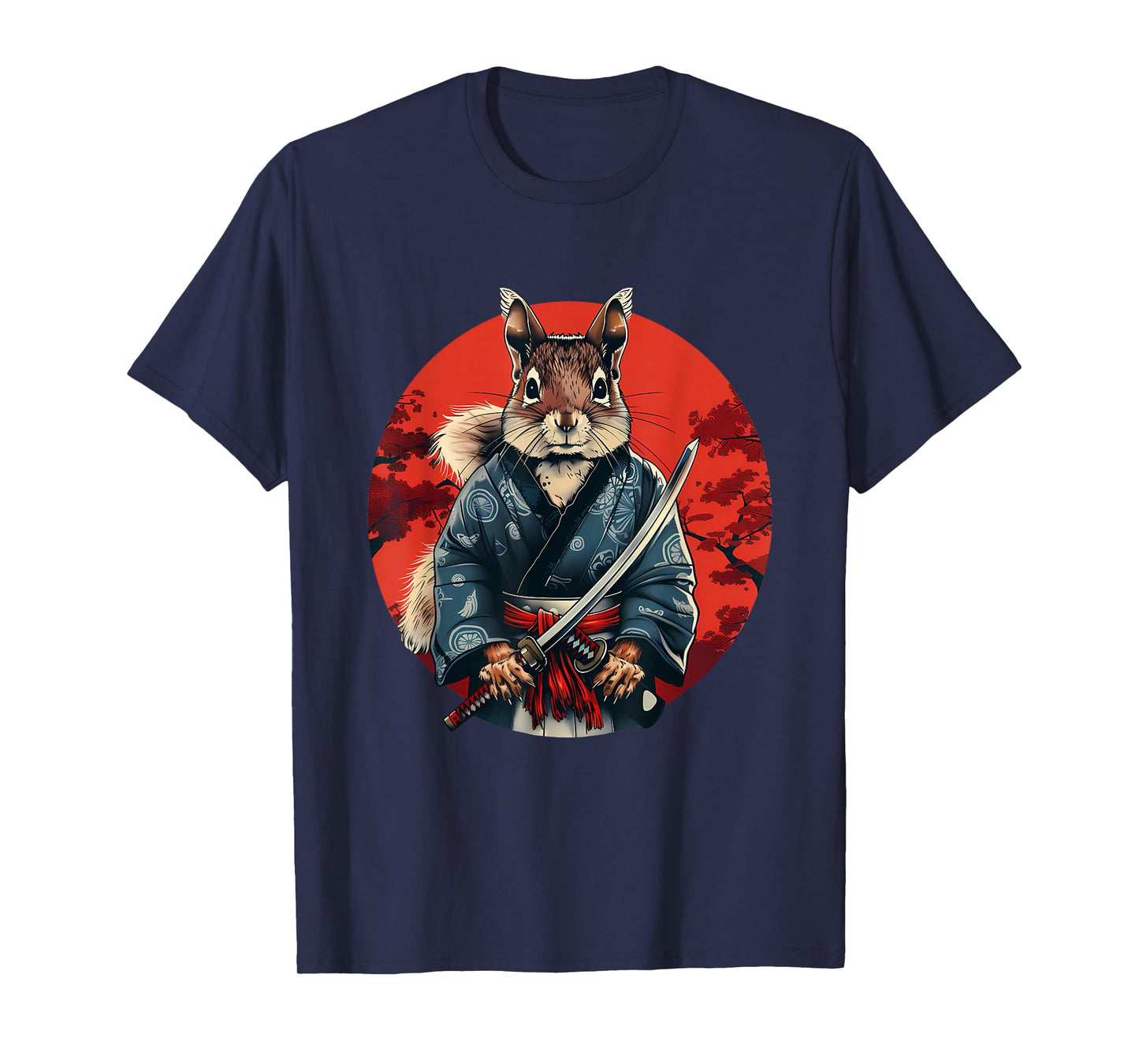 Japanese Samurai Squirrel Japanese Warrior Samurai Squirrel T-Shirt