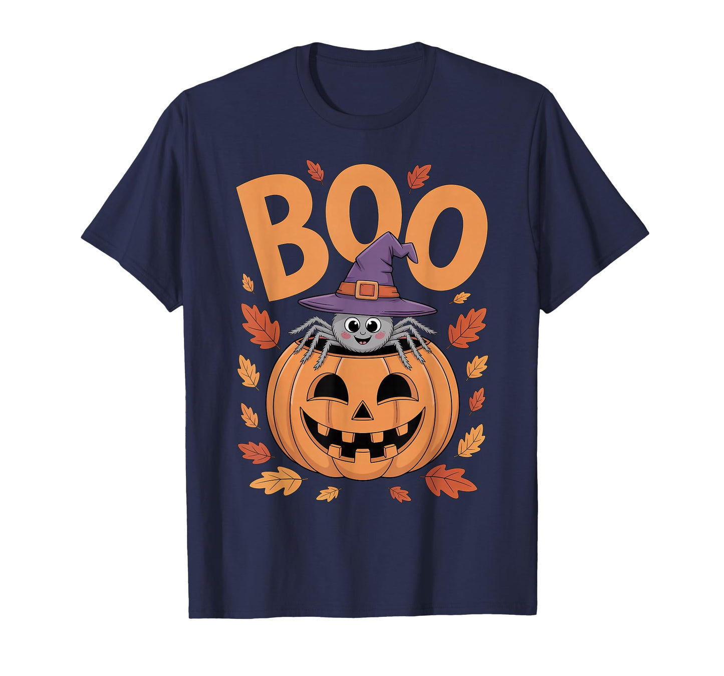 Spider Costume on Pumpkin Halloween Spider T-Shirt