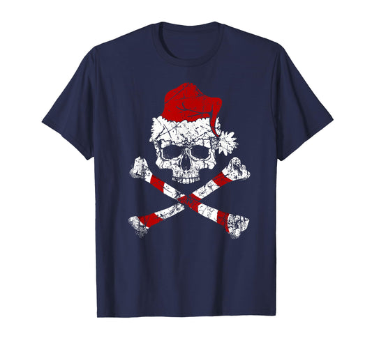 Pirate Christmas Jolly Roger Santa Hat T-Shirt T-Shirt