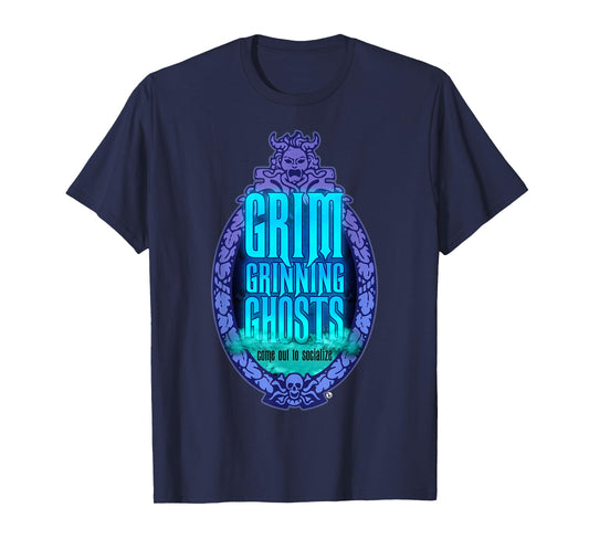 Grim Grinning Ghost Haunted Socialize Tee for Men & Women T-Shirt