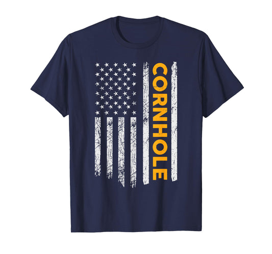Cornhole US Flag Cornhole Game Lovers Gift Men women T-Shirt