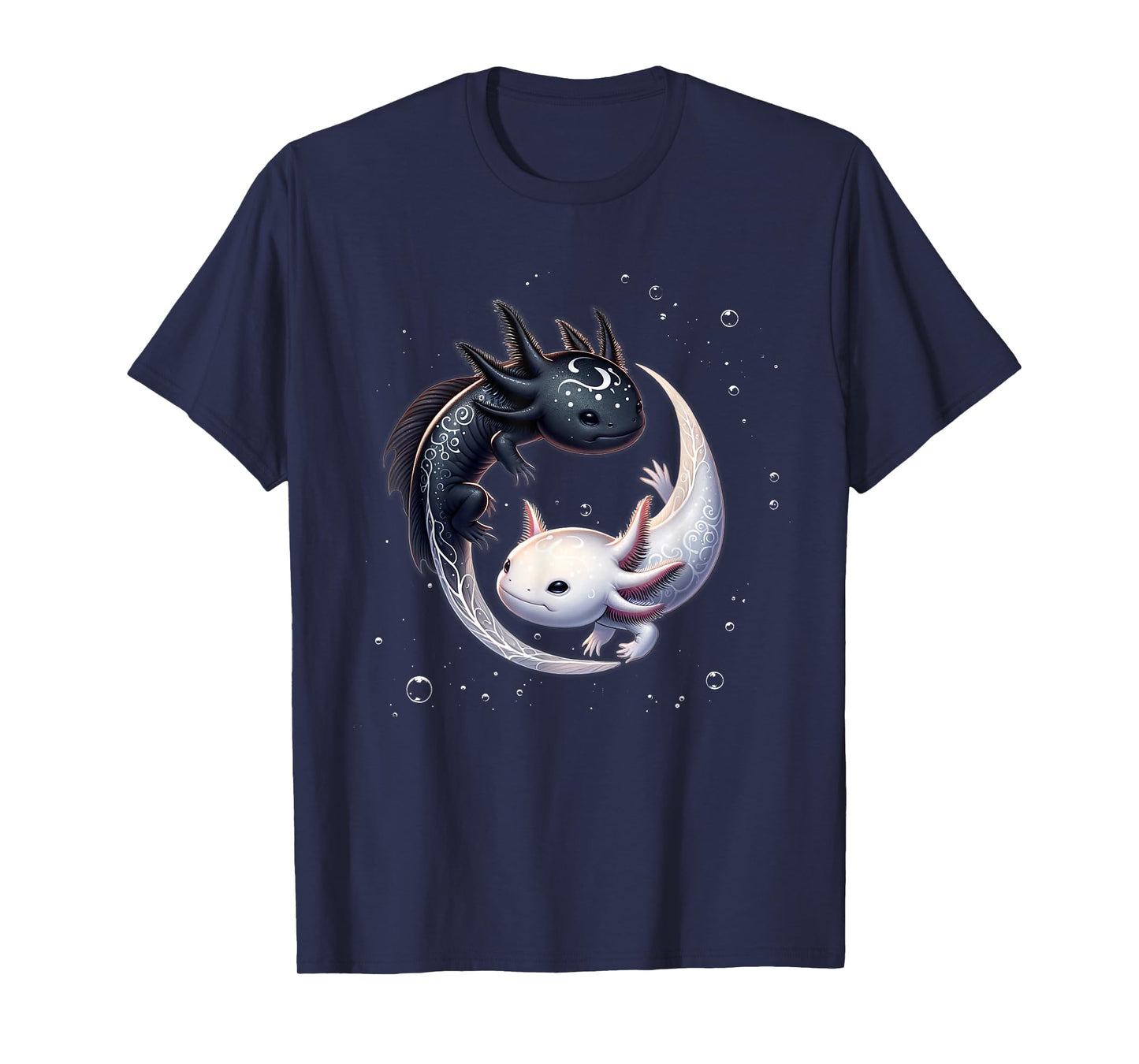 Yin Yang Axolotls Japanese Graphic Anime Art Axolotl Lover T-Shirt