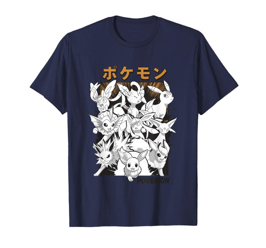 Pokémon Eevee & Eeveelutions Epic Mashup Vintage Poster T-Shirt