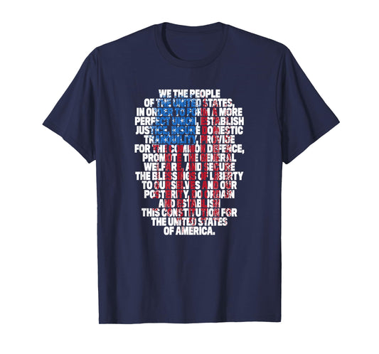 US Constitution We The People with Vintage Flag T-Shirt T-Shirt