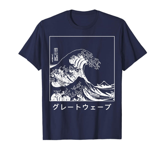 The Great Wave off Kanagawa - Tsunami Japanese T-Shirt