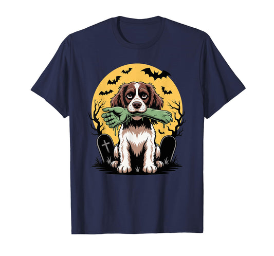 Halloween Moon Zombie English Springer Spaniel Sprocker T-Shirt