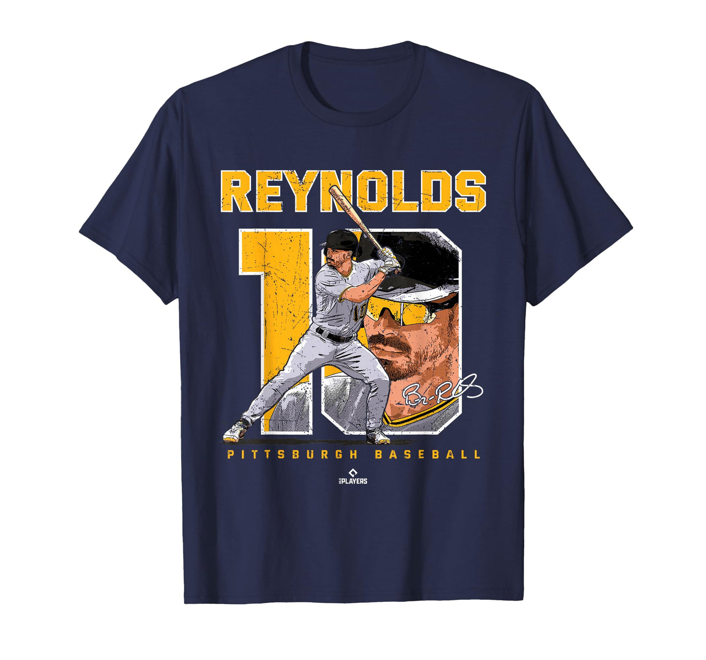 Number and Portrait Bryan Reynolds Pittsburgh MLBPA T-Shirt
