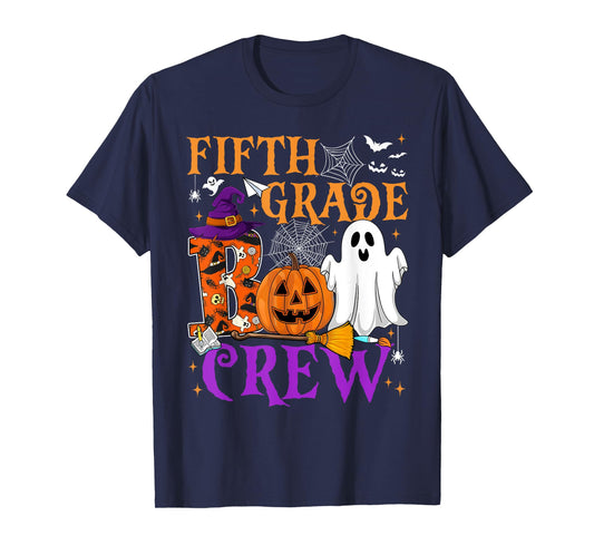 5th Grade Boo Crew Teacher Student Funny Halloween Costume T-Shirt