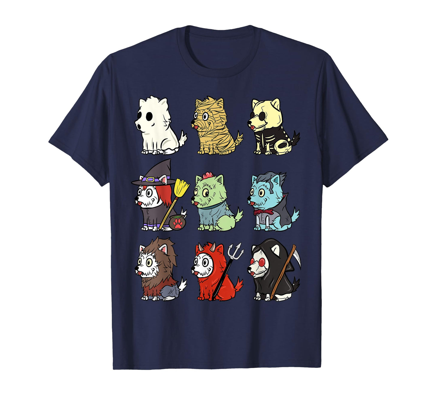 Westie Scary Costumes Halloween T-Shirt Funny Dog Shirt