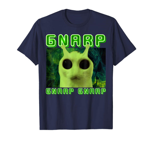Gnarp Gnarp Cat Silly Alien Meme Cat Meme Brainrot Memes Men T-Shirt