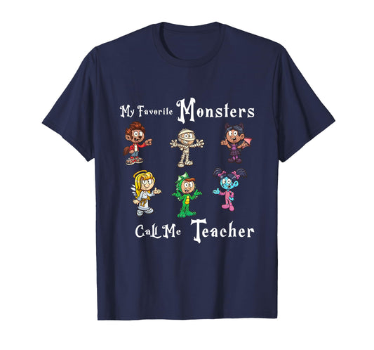 My Favorite Monsters Call Me Teacher Thank Mummy Vampire Bat T-Shirt