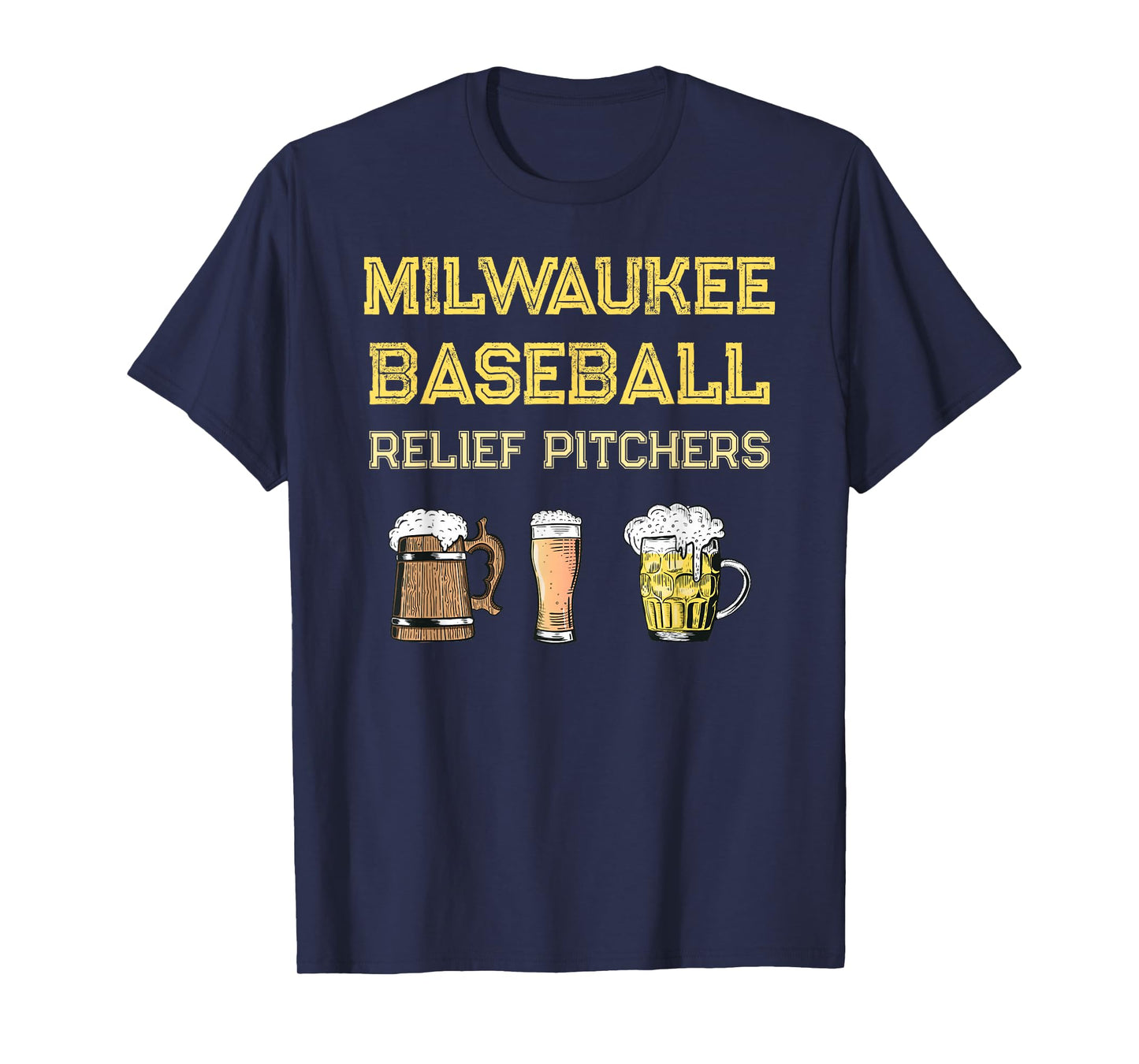 Classic Milwaukee Baseball & Beer Fan Retro Wisconsin T-Shirt