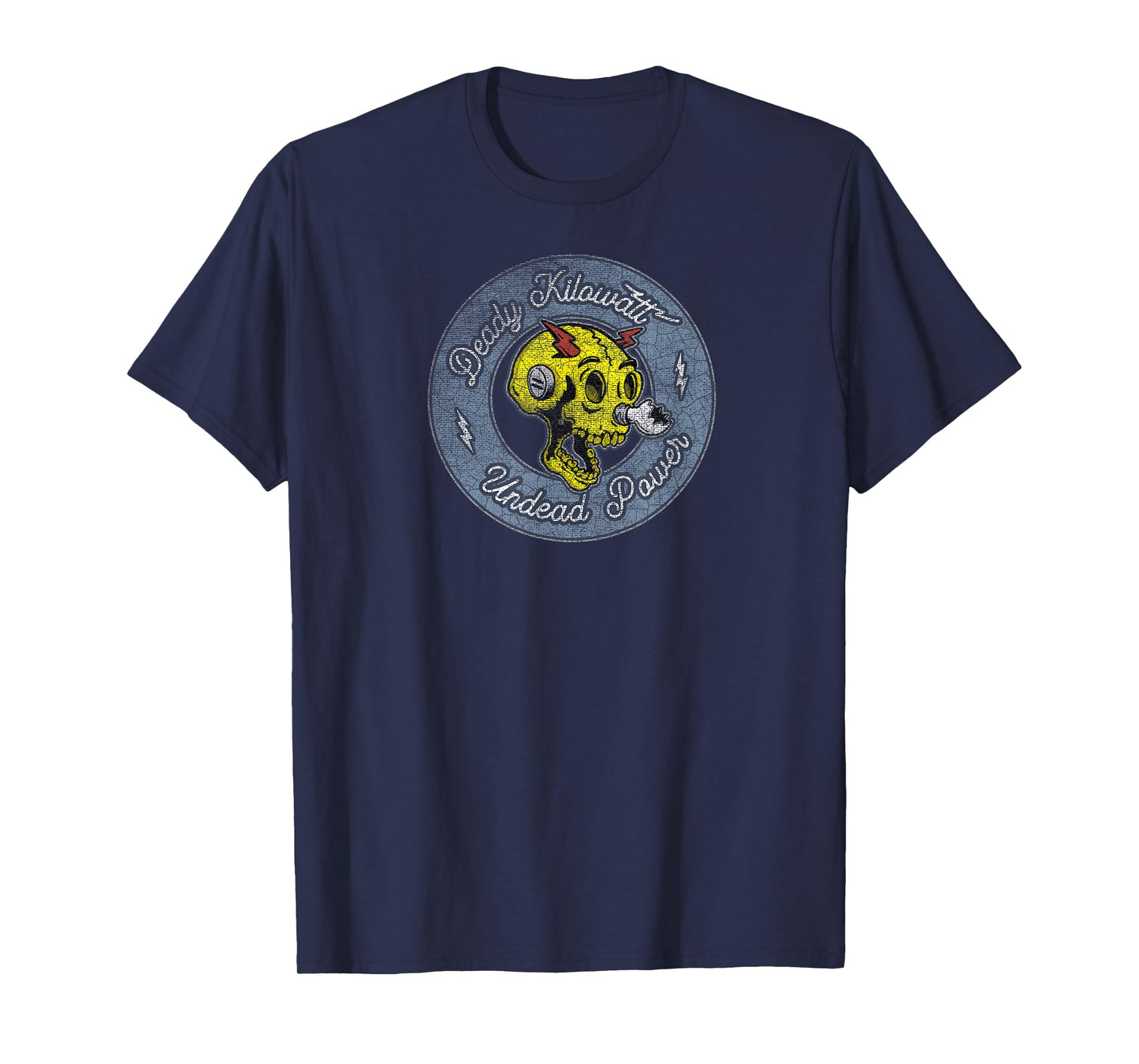Deady Kilowatt Skull Zombie T-shirt T-Shirt