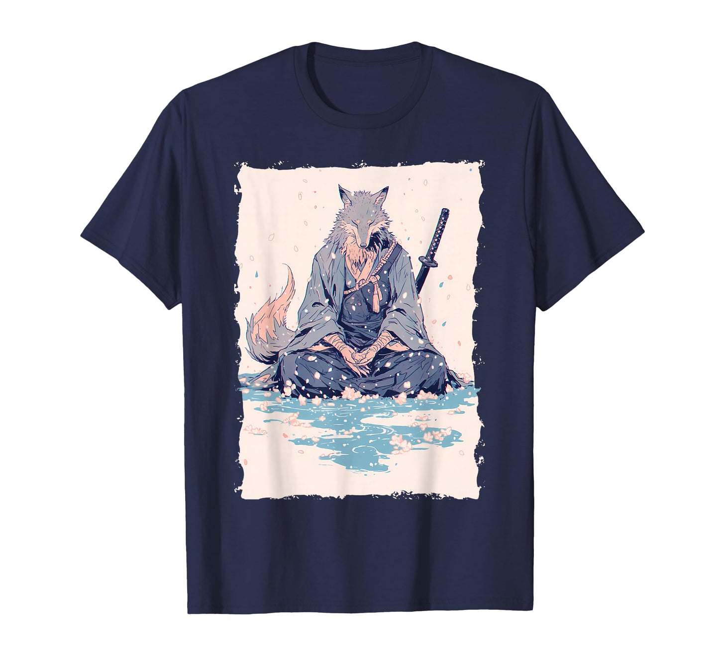 Kitsune Samurai Warrior Japan Myth Fox Spirit T-Shirt