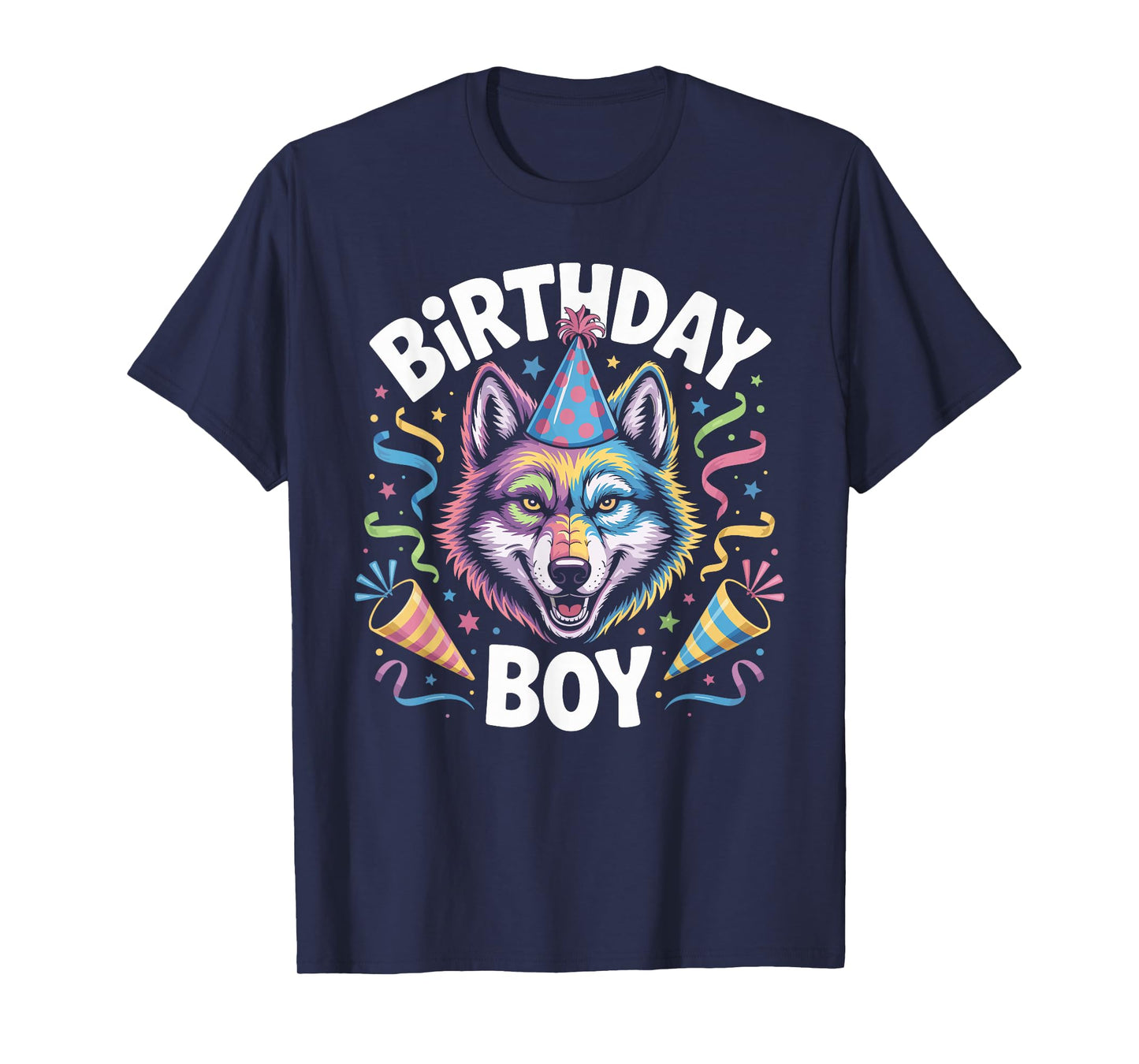 Birthday Boy WOLF Shirt Cute WOLF T Shirt for Birthday Wolve T-Shirt