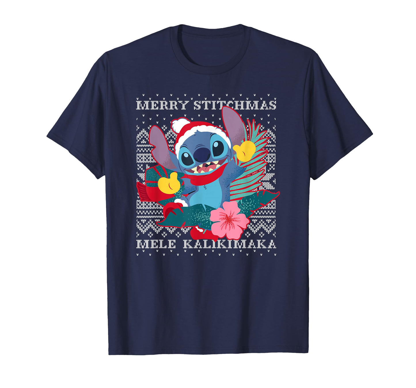 Disney Lilo & Stitch Christmas Merry Stitchmas Ugly Sweater T-Shirt