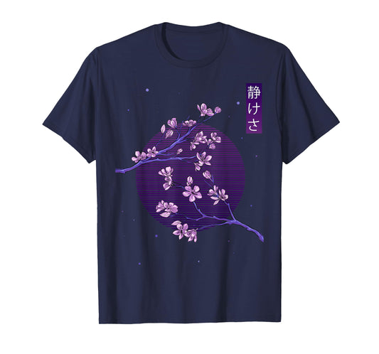 Aesthetic Vaporwave Japanese Blossom Calmness Cherry Flower T-Shirt