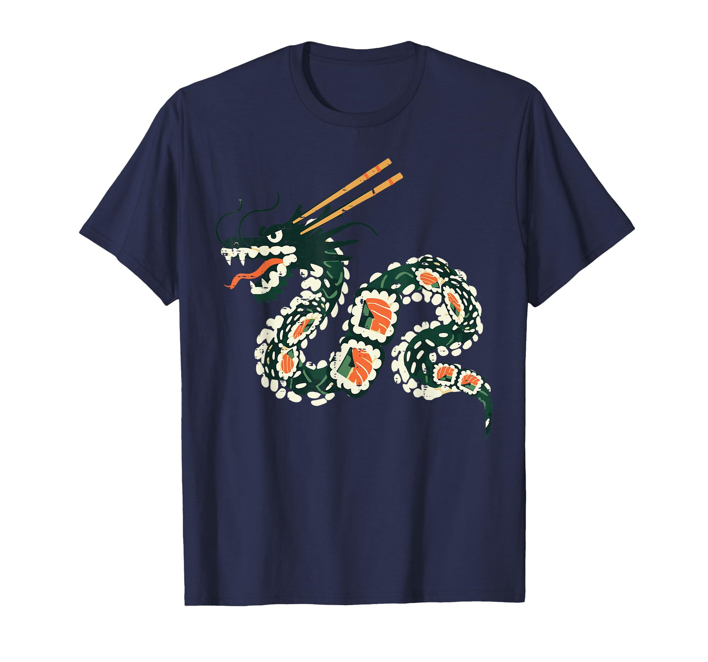 Dragon Sushi Roll Funny Japanese Food Anime Men Women Kids T-Shirt