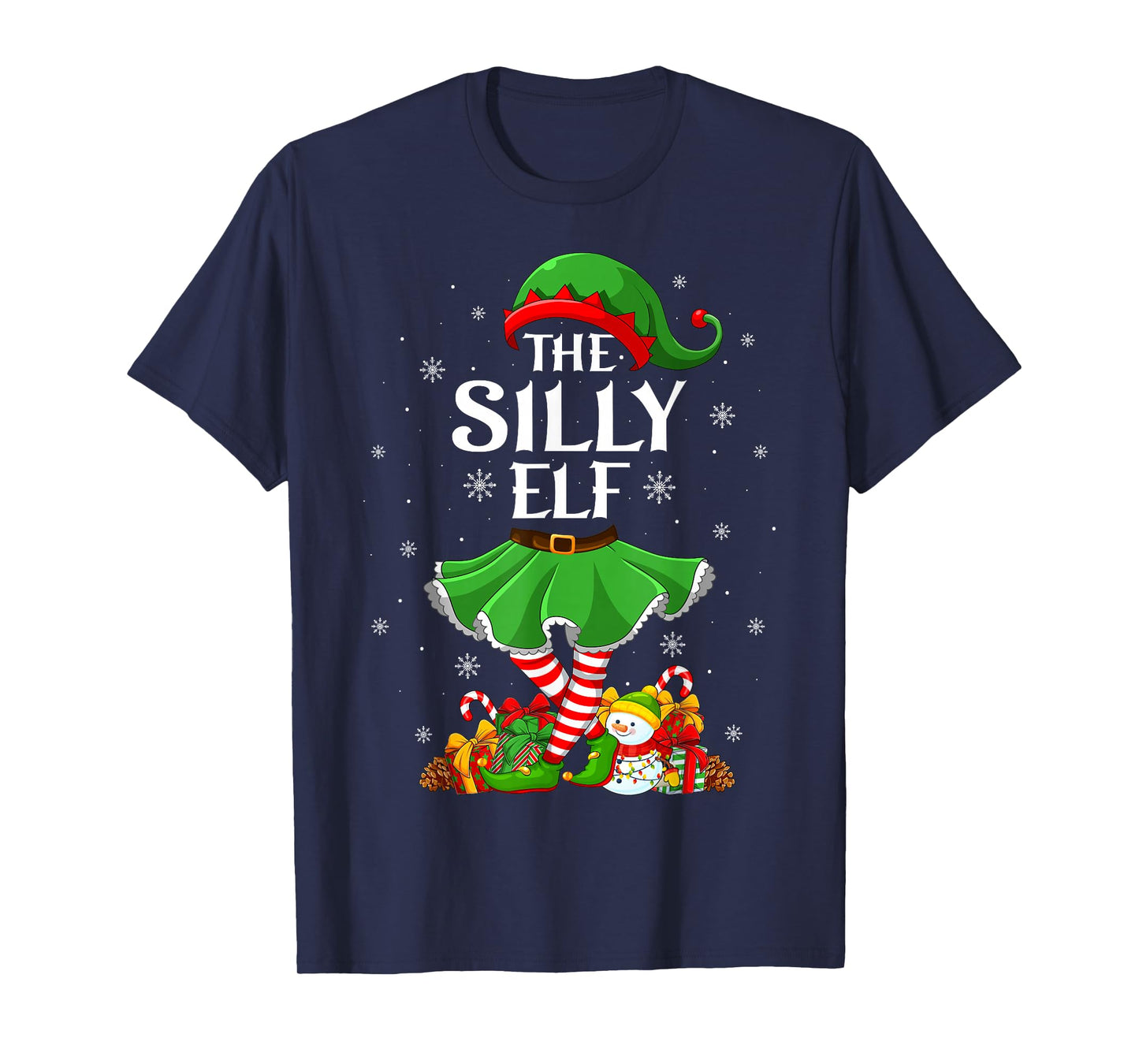 Silly Elf Christmas Family Women Girls Elf Squad Xmas T-Shirt