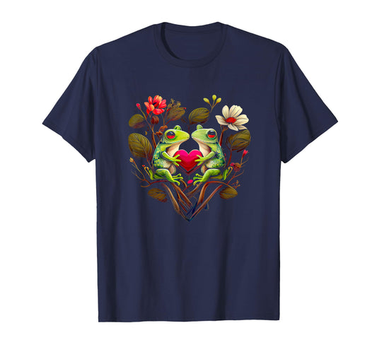 Heart-shaped Frog couple - Valentine's day T-Shirt